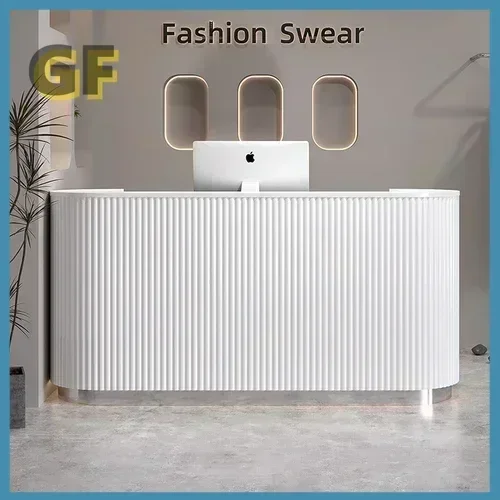 Checkout Shop Reception Desk Office Standing Cashier Table Cash Business Counter Store Light Luxury Furniture