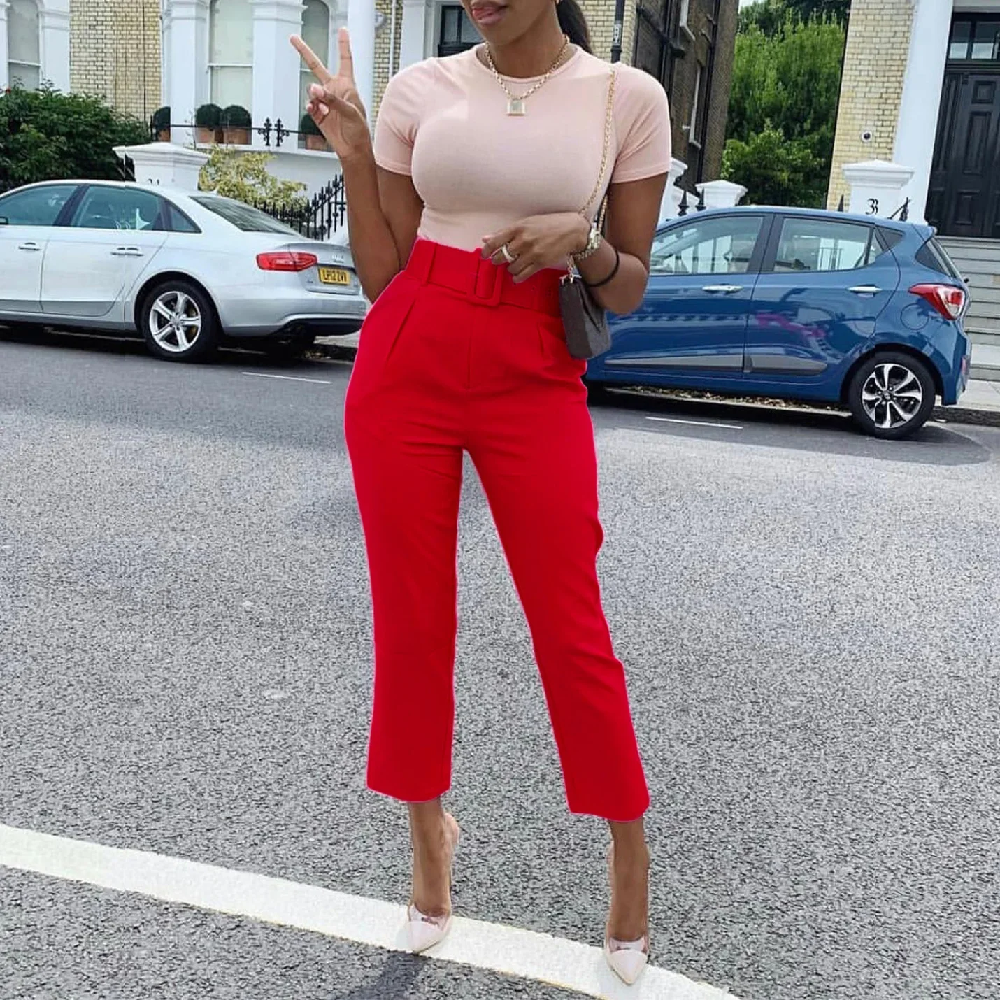 

Eaeovni 2023 Autumn and Winter New Style Elegant OL Professional Suit Pants Small Leg Pants High Waist Casual Pants