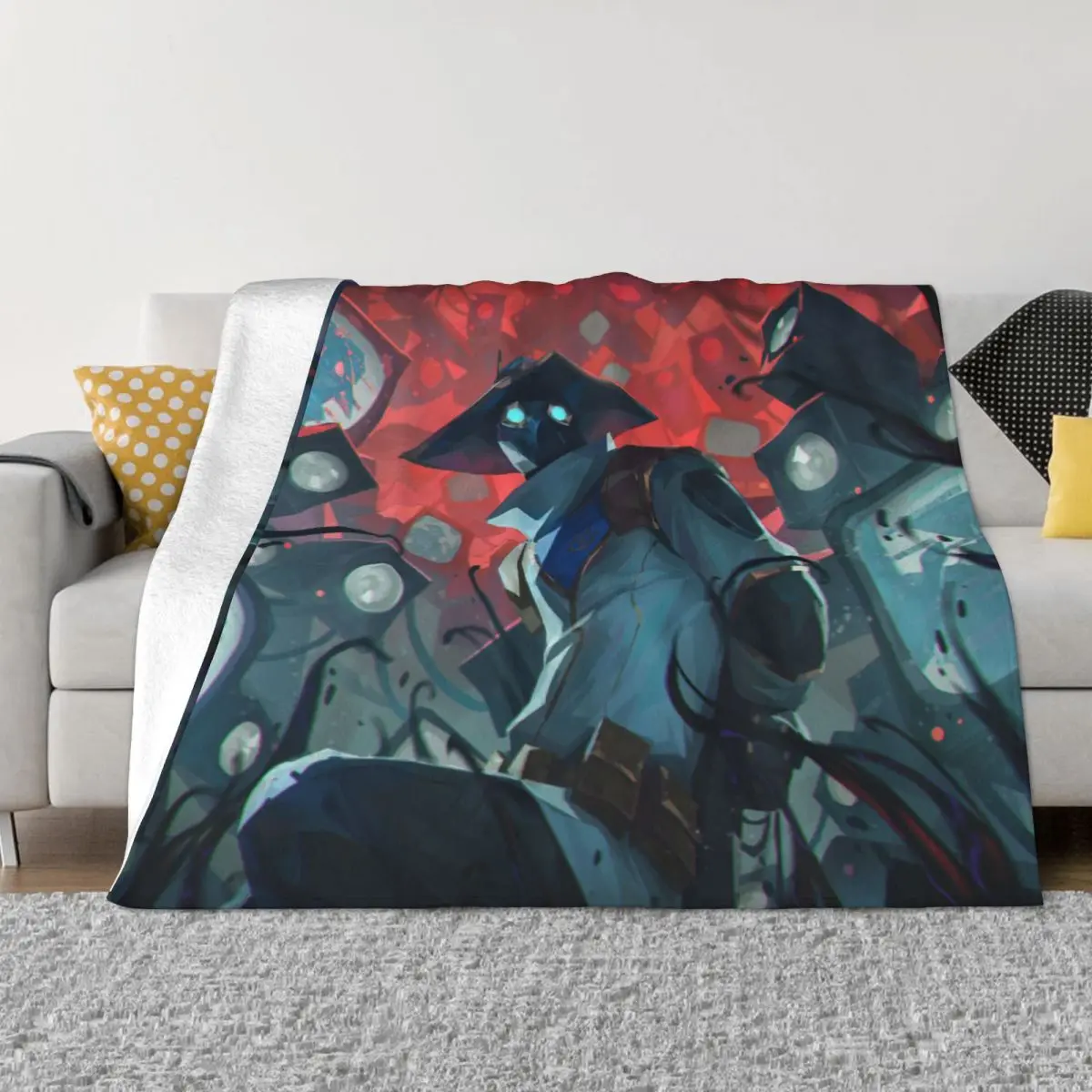 

Valorant Game Cypher Dark Portable Warm Throw Blankets for Bedding Travel