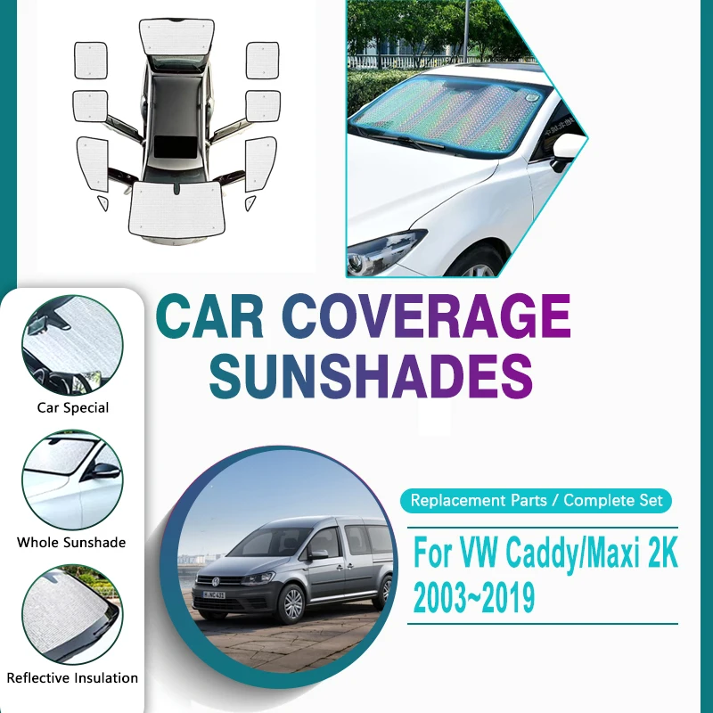 

Car Coverage Sunshade Cover For Volkswagen VW Caddy 2K Maxi 2003~2019 Sun Proof Sunscreen Window Sunshade Carpet Car Accessories