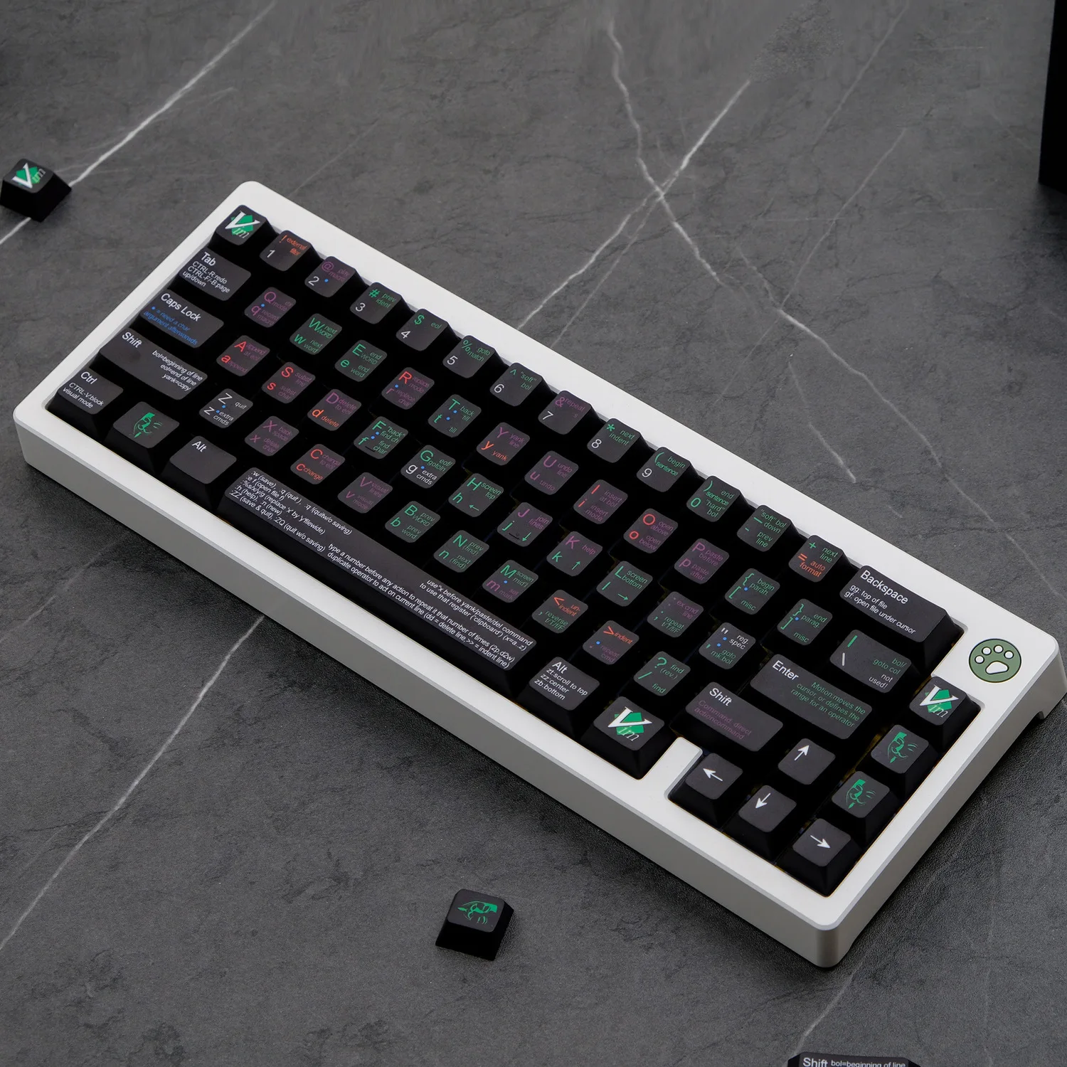 Echome Vim Programmer Keycap Grupo Pbt Estilo Retro Simplicidade Custom Keycap Teclado Cherry Profile Keycap para Teclado Mecânico - Imagem 2