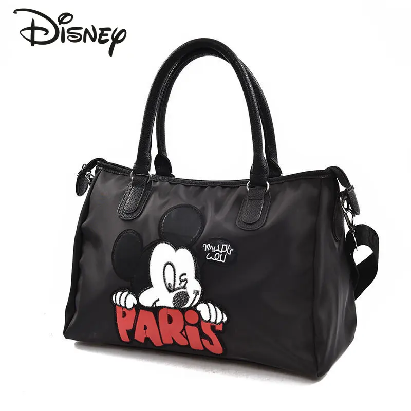Disney Mickey High Quality Sequin Fitness Bag Cartoon Fashion Crossbody Handbag Multifunctional Storage Travel Bag Luggage Bag
