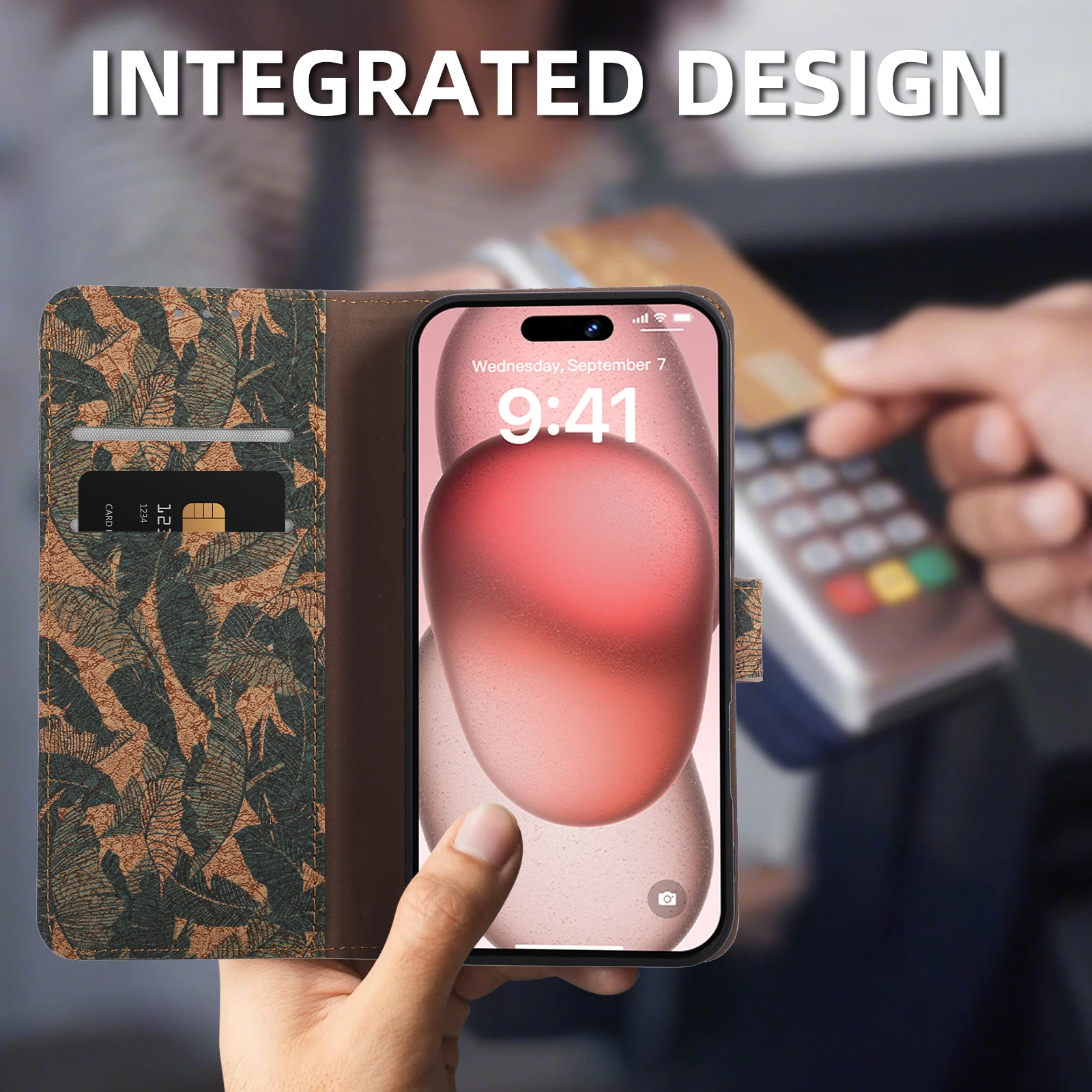 Luxury Leather Classical Flip Wallet Card Case Cover