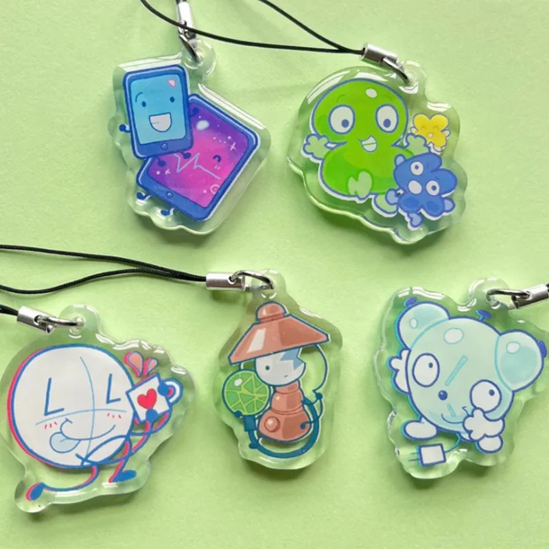 Acrylic Kawaii Phone Charms | Inspired by Object Show & Animatic Battle
