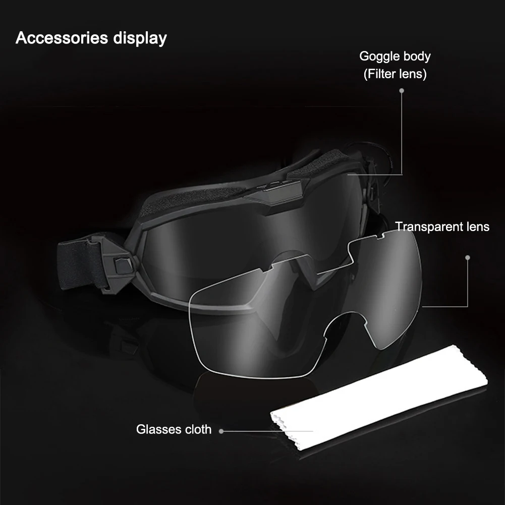 Outdoor Sports Glasses with Micro Fan Airsoft Paintball Goggles Scratch-resistant Eye Protection Safety Eyewear for Hunting safety goggles polarized sports glasses tactical goggles shooting glasses polarized goggles