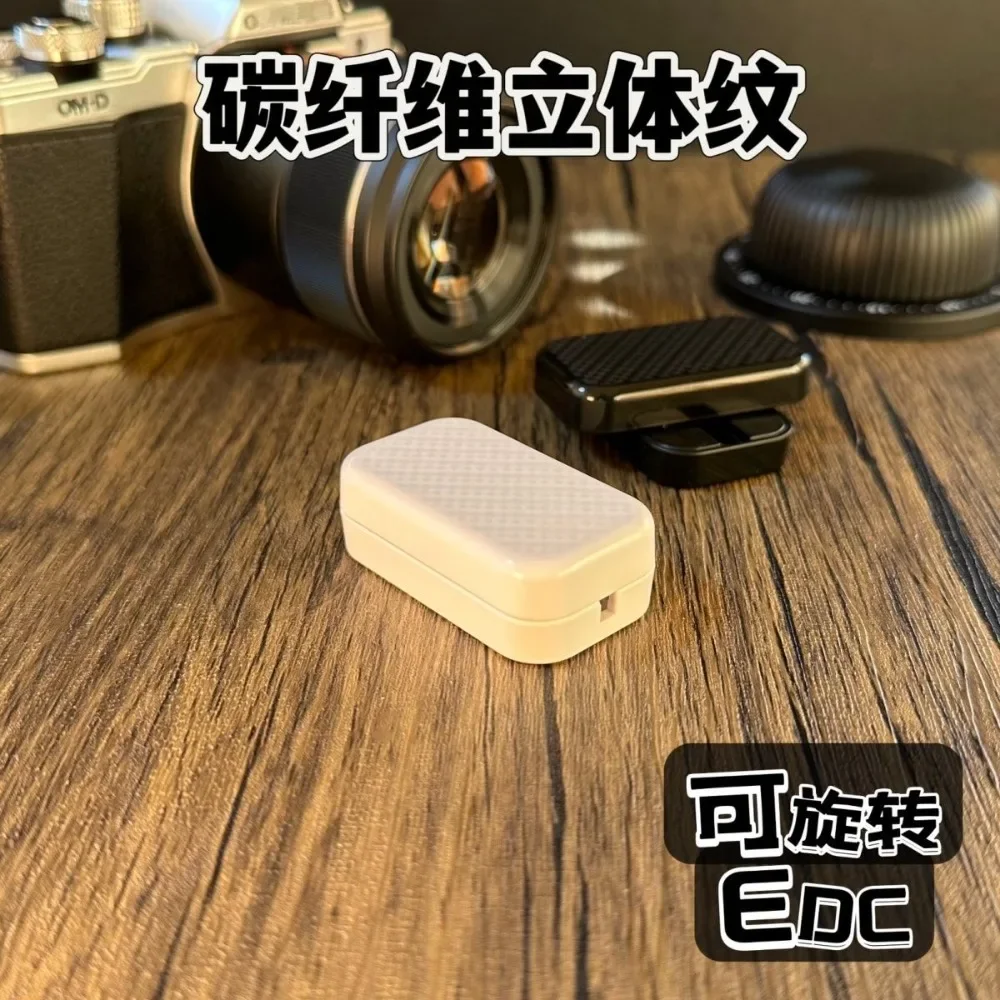 Rotating Ding Ding Coin Carbon Fiber Create EDC Decompiring Toys Push Pushing Top Step Bap Type Tip Tuoto adult Birthday Gift