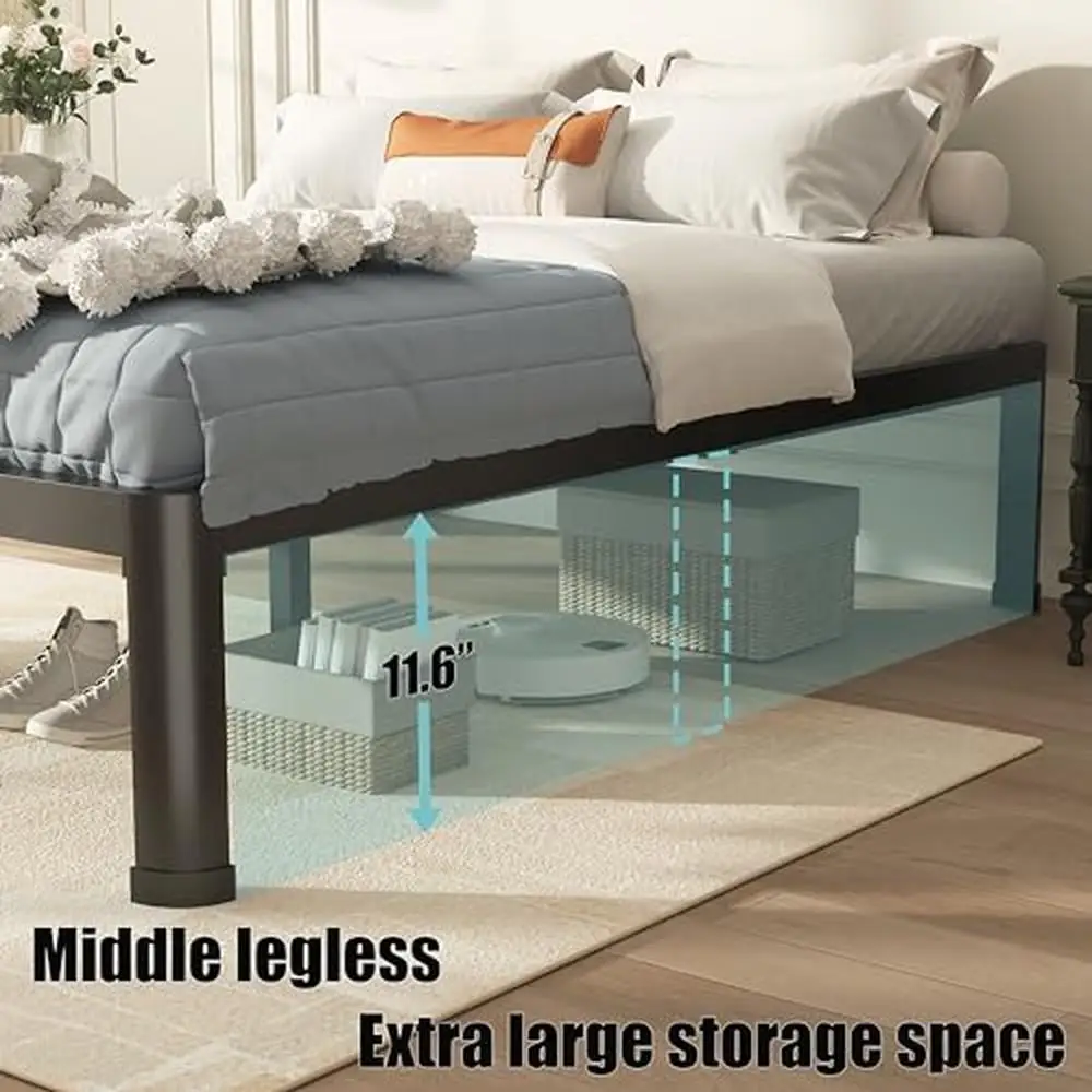 Heavy Duty Twin XL Bed Frame with Rounded Corner Edge Legs