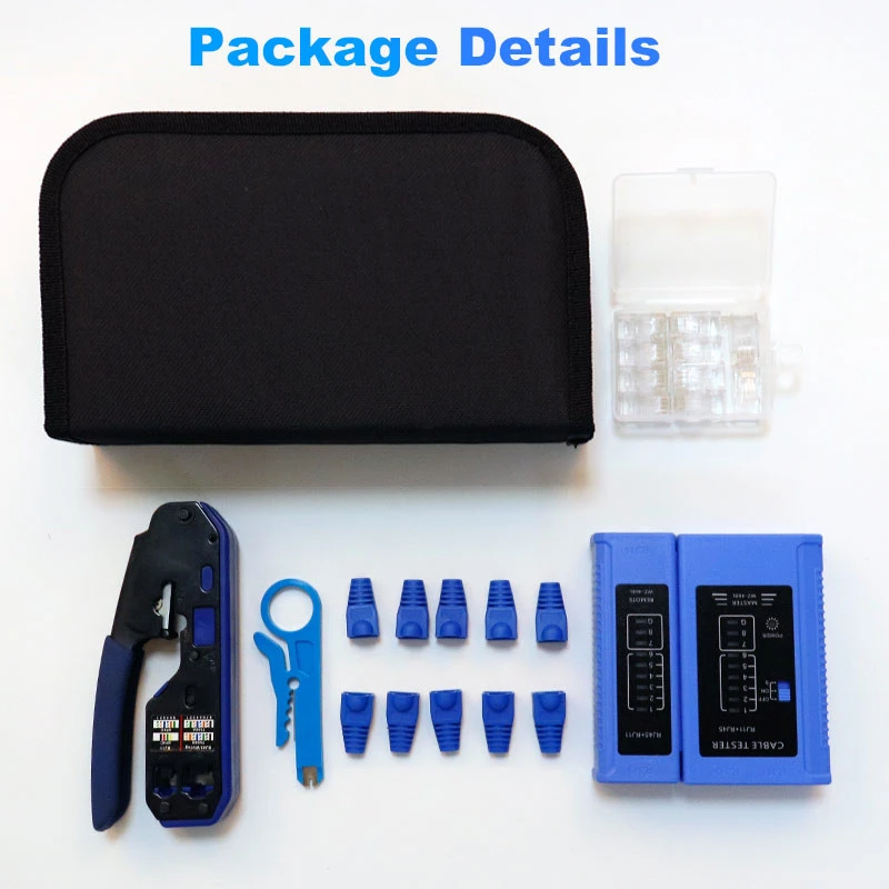 Tester, Wire Stripper Conectores, Capa protetora, RJ45, CAT6, All-in-One
