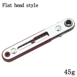 Multifunctional Bidirectional Ratchet Screwdriver and Elbow Wrench Tool - 46g (Red Flat head style)