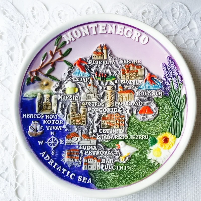 15cm Creativity London Tourist Souvenir France Nordic Decorative Dishes Wall Sofa Background Pendant Hand-painted Ceramic Disc 2