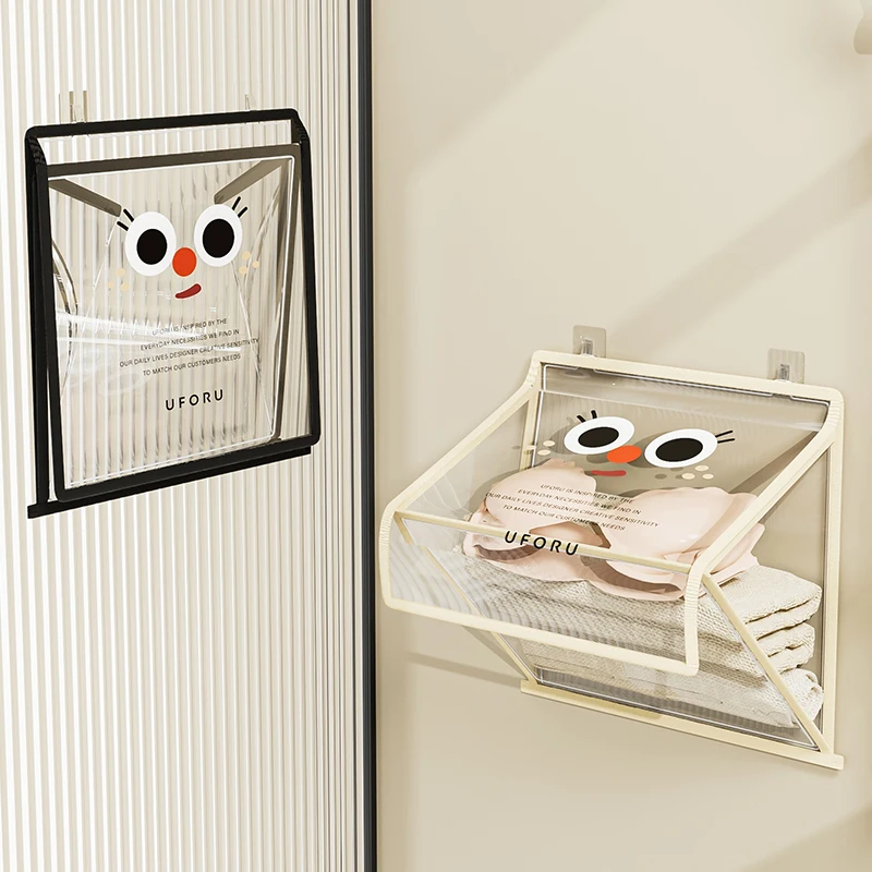 UFORU Bathroom waterproof hanging bag Bathroom bath clothes storage bag storage shelf Dormitory toilet wall hanging artifact 2