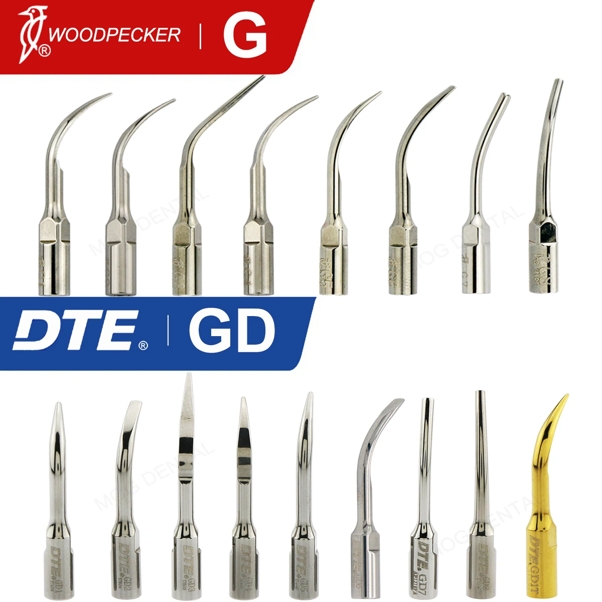 Woodpecker Dte Dental Ultrasonic Scaler Tips Scaling Tips Preparazione Cavità G/Gd Fit Ems Nsk Satelec Mectron Manipolo