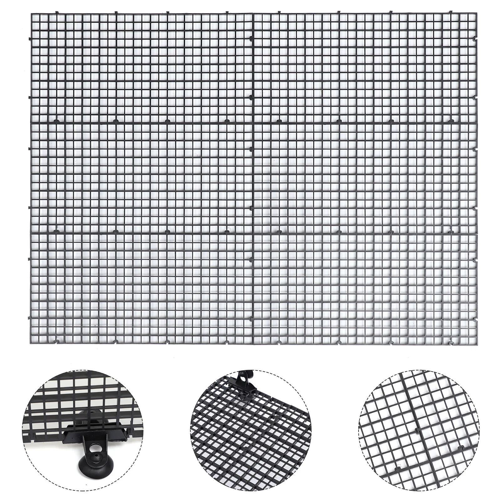 16Pcs Fish Tank Divider Aquarium Grid Separator Black Tray Crate Food Grade Plastic Pet Products Breeding Isolation Mixed Tank