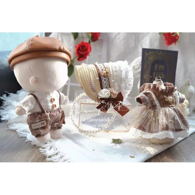 Cute Original Lolita Sweet Princess Dress Suit Kawaii Costume 20cm Plush Doll Change Clothes Outfit Cosplay Birthday Gift 4