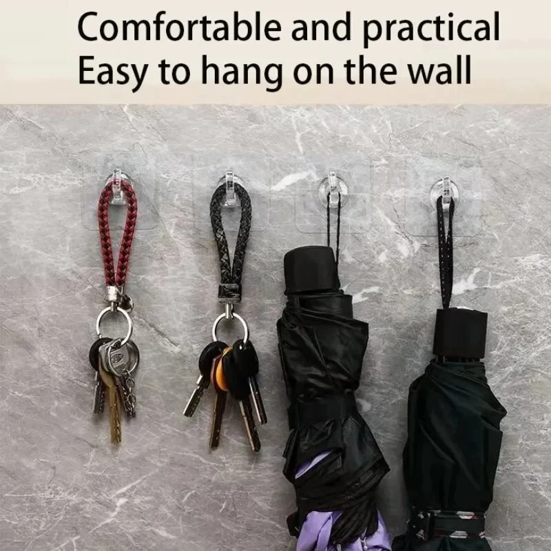 30PCS Wall Hooks Transparent Strong Self Adhesive Key Towel Door Wall Hanger Hanging Kitchen Bathroom Accessories Hooks self adhesive hook