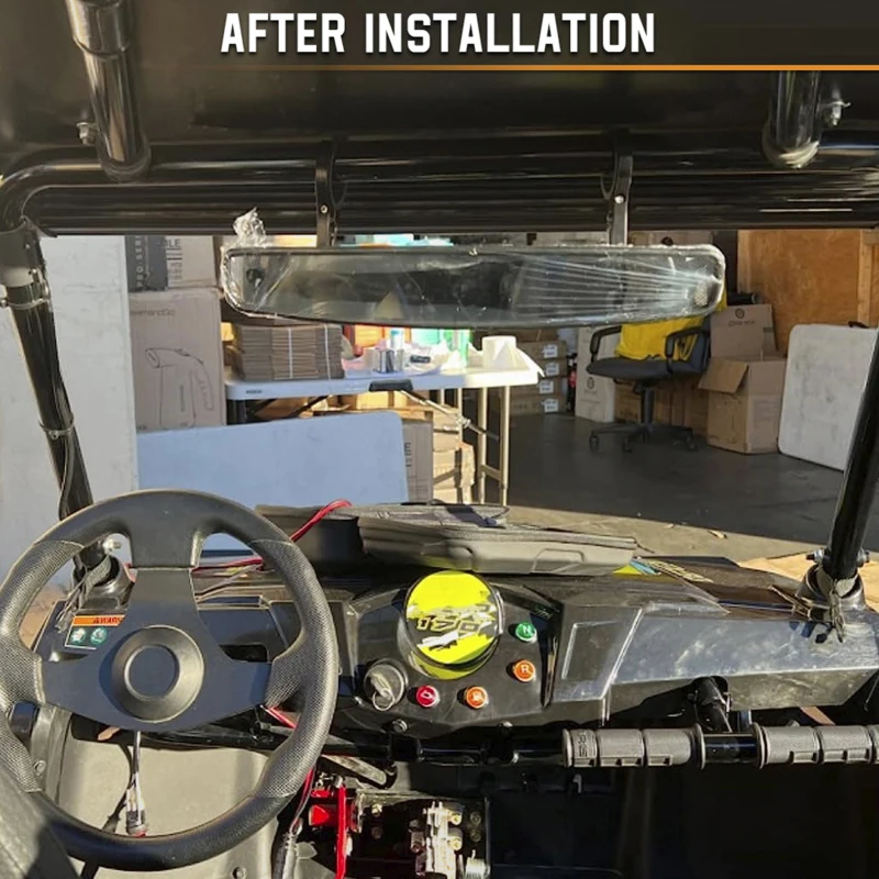 범용 운송 차량 중앙 백미러, 클램프 포함, 15 인치 와이드 백미러, 폴라리스 RZR 프로 XP R 교체용