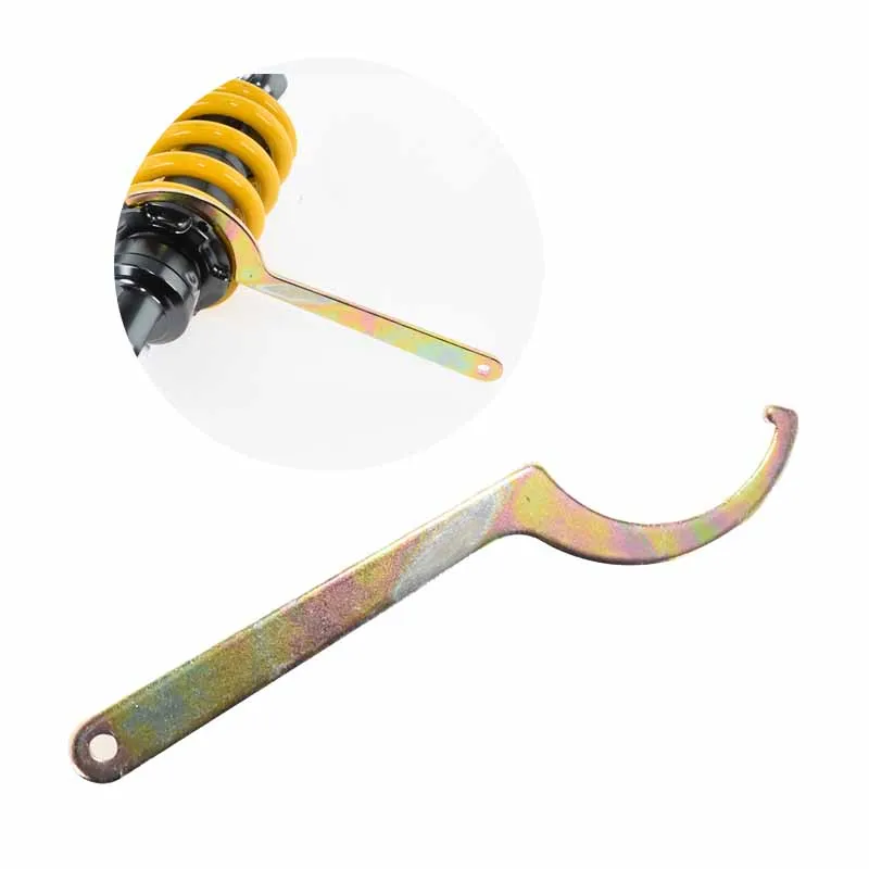 Motorcycle Rear Shock Wrench Dirt Bike Wrench Spring Adjuster Accessories Universal Shock Absorber Repair Tool applicable to sany excavator accessories 75 135 215 235 8 9 excavator universal tool box key