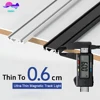 White Black Surface Ultra Thin Slim Magnetic Track Lamp Cell Light Modern Flexible Fixture Living Magnet Ceiling Lamp Rail 1