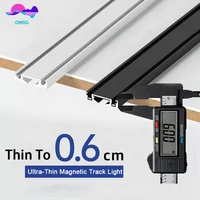 White Black Surface Ultra Thin Slim Magnetic Track Lamp Cell Light Modern Flexible Fixture Living Magnet Ceiling Lamp Rail 1