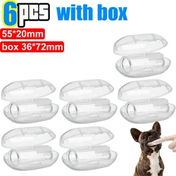 Silicone Soft Pet Finger Toothbrush for Tartar and Bad Breath Care (6pcs-with box)