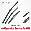 Wiper Front & Rear Wiper Blades Set Kit For Hyundai Santa Fe DM 2012 - 2017 Windshield Windscreen Window 26"+14"+13" 1