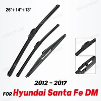 Wiper Front & Rear Wiper Blades Set Kit For Hyundai Santa Fe DM 2012 - 2017 Windshield Windscreen Window 26"+14"+13" 1