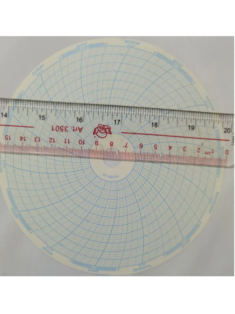 Cobex Recorders Inc 차트 레코더 용지 C7-100-0-6 6인치 7일 0-100