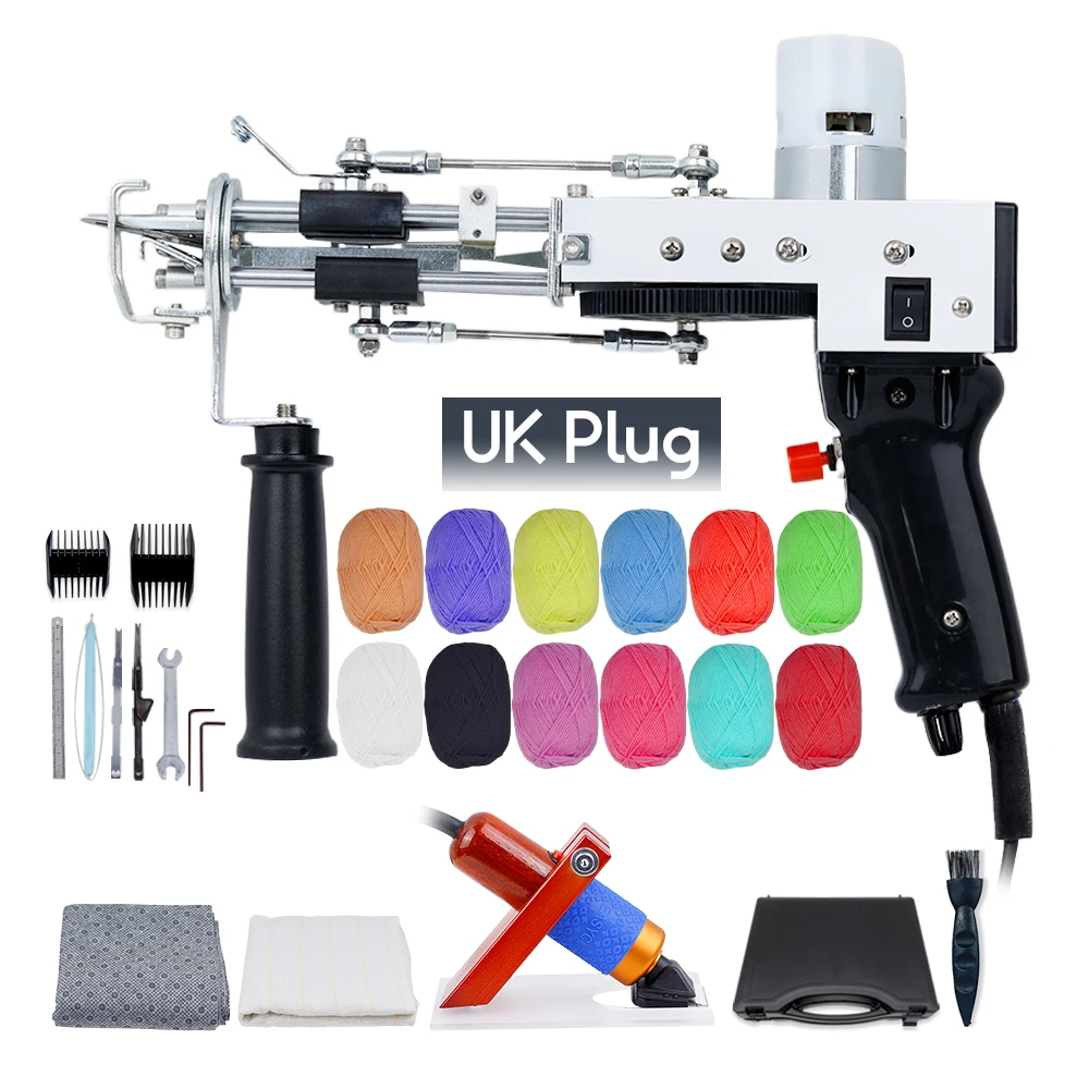 פיסטולת סריגה 2 ב-1 סט פיסטולת סריגה חשמלית לשטיחים פיסטולת סריגה חשמלית לסריגת שטיחים מכונת סריגת שטיחים