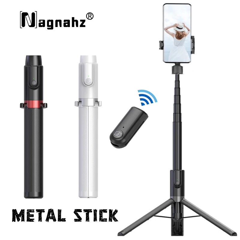 Selfie Stick 51&rdquo; Extendable Reinforced Aluminum Tripod for iPhone HUAWEI XiaoMi Samsung With Bluetooth Travel Phone Selfie Stand