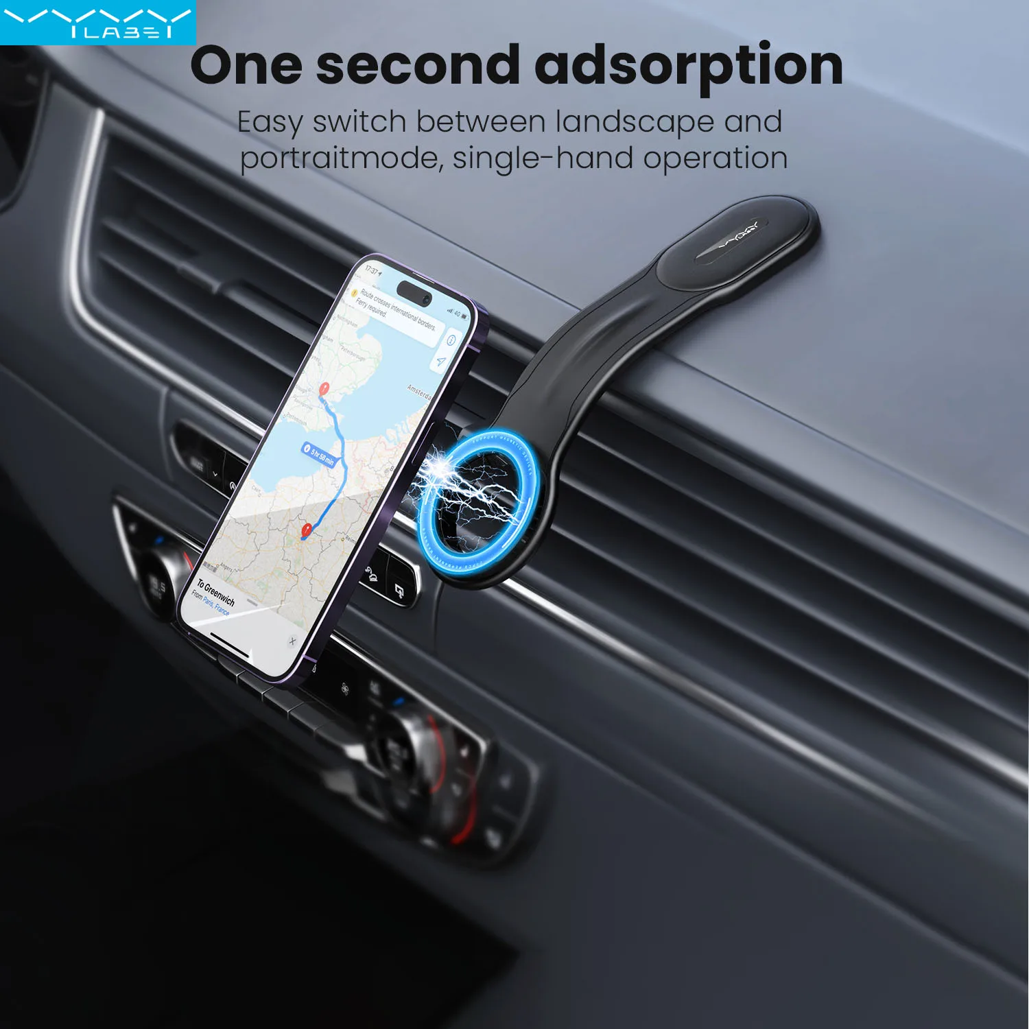 VyVylabs Magnetic Holder Car Phone Holder Stand Foldable Telephone Support Mount for Iphone 12 13 14 15 Pro Max For Samsung S23