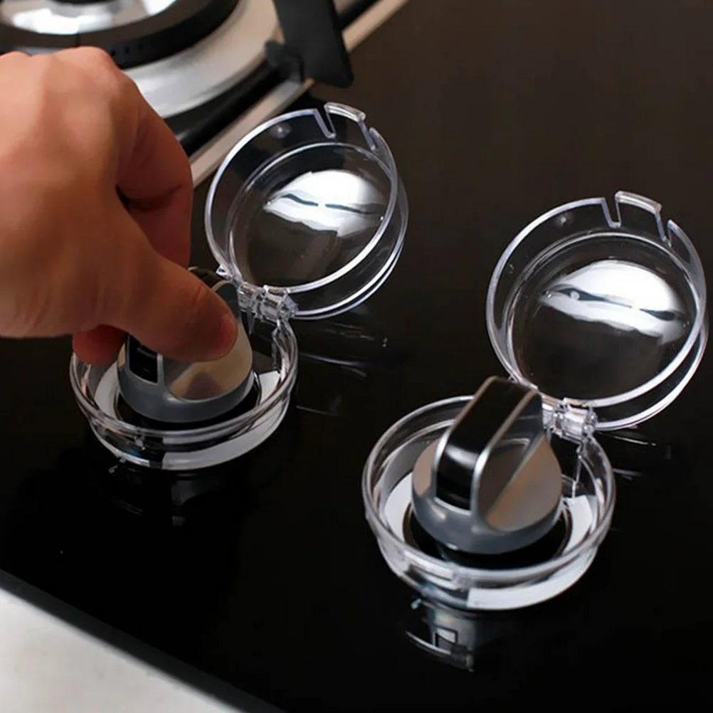 4 Pcs Gas Switch Cover Stove Knob Covers Cooker Safety Guard Kitchen Protection Home Security Universal Switch Safety Cover For