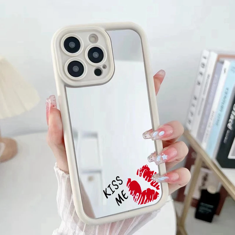 Sexy Girl Red Lips Mirror Phone Case