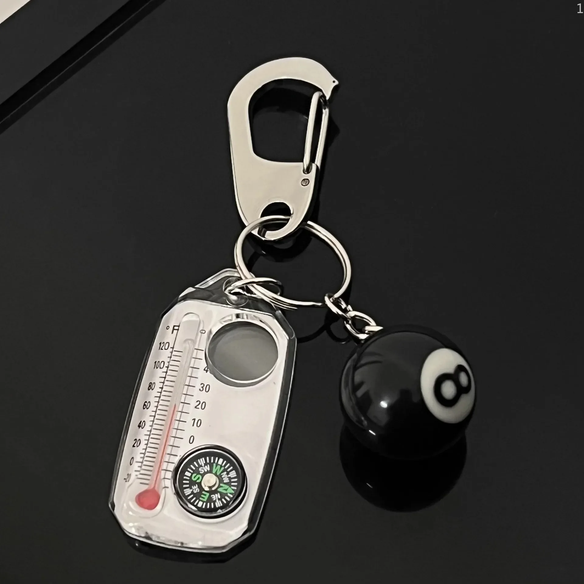 Original Compass Metal Keychain Pendant New Mountaineering Buckle Advanced Multi Functional Waist Accessory Decoration 4