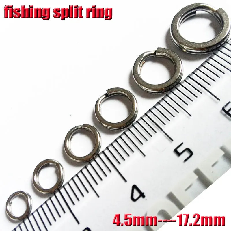 

2022 fishing split ring size:12MM 13.1MM 14.3MM 16MM each 100pcs 17.2MM 50pcs total 450pcs