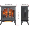 24 Inch Electric Fireplace Virtual Stove - Infrared Quartz Fireplace Heater w/ 3D Flame - Portable Fireplace w/Remote 6