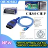 New forVagCOM KKL OBD Fault Instrument with forVAG409.1 CH340 KKL USB Interface Chip Interface forVaG KKL OBD2  Diagnostic Cable 1