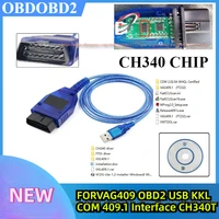 New forVagCOM KKL OBD Fault Instrument with forVAG409.1 CH340 KKL USB Interface Chip Interface forVaG KKL OBD2  Diagnostic Cable 1
