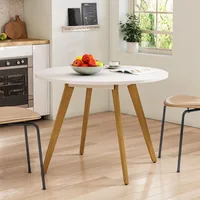 Kitchen Table with Soild Wooden Legs Mid Century Modern Table for Dinning Room, Living Room (31.5" W x 31.5" D x 30.03" H) 1