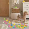 10/25pcs Mini Rubber Ducks Bath Toy For Kids And Toddlers Multicolor Float Rubber Duckling Baby Bath Showers Pool Games Toys 5