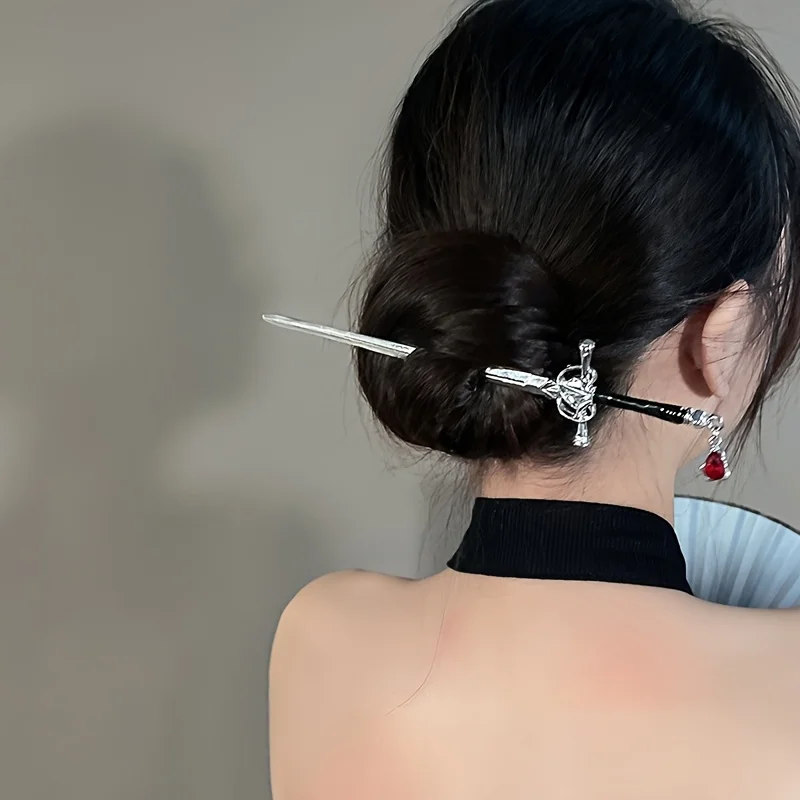 Hair Accessory 1 Exquisite Vintage Sword-Shaped Hairpin A Classic Hairpin For An Elegant Look A Traditional Hair Accessory Perfect For Updos