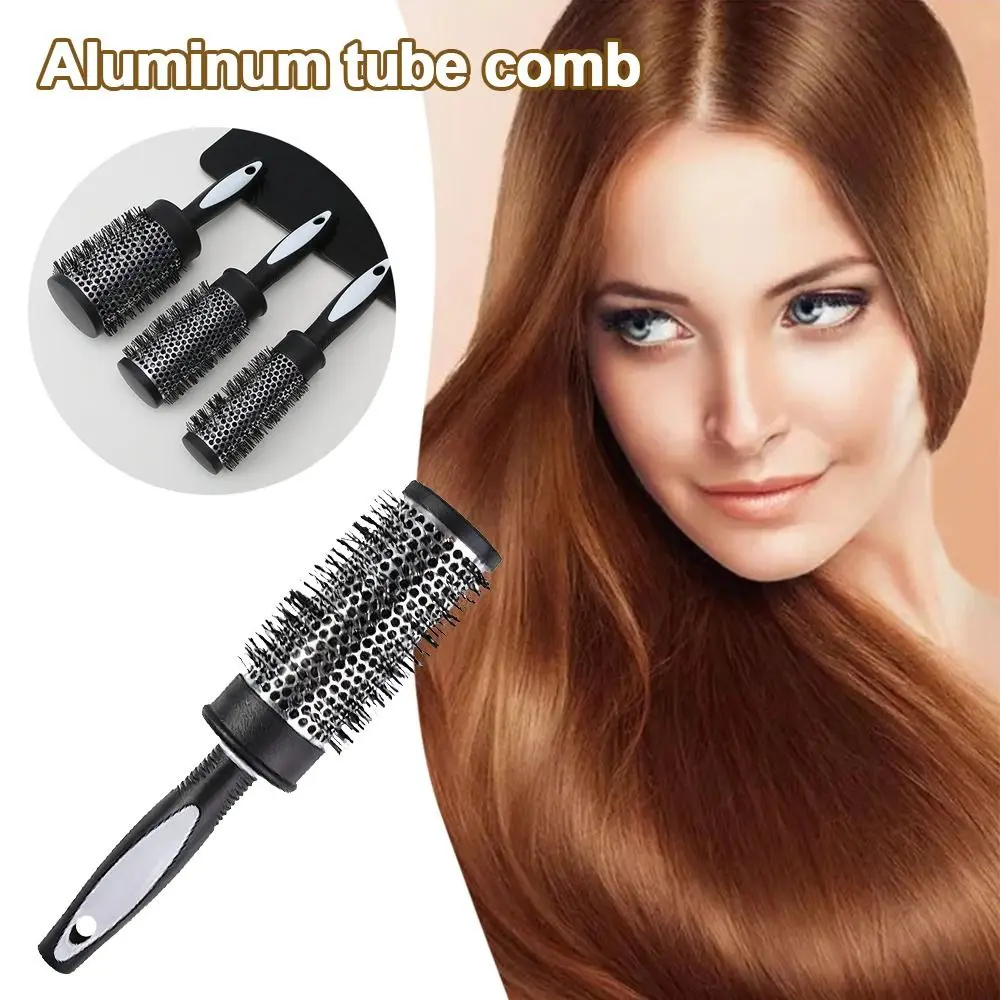 Fashion Anti Static Styling Hair Brush Wet Dry Dual Use Quick Curls Curling Roller Comb Damage Free Round Barrel Comb Salon Use