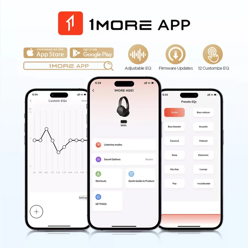 1MORE SonoFlow Pro Bluetooth Headphones Wireless Headsets Hi-Res ANC flash-sale penetration items electronics 6