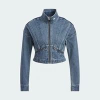 Adidas Originals Trefoil Veste décontractée ample en denim tricoté pour femme KH1183 3