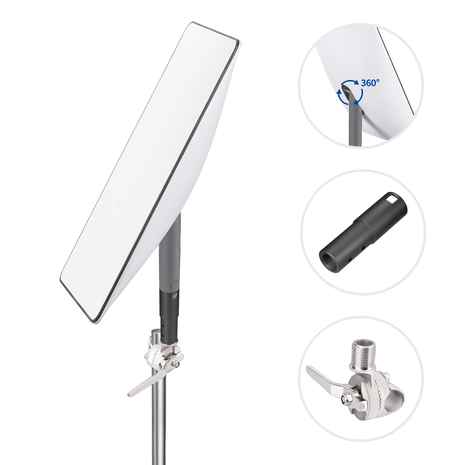 Superbat 316 Morsetto In Acciaio Inossidabile Base Antenna Regolabile + Manicotto Lavorazione Di Precisione Per Antenna Starlink Satellite Dish V2