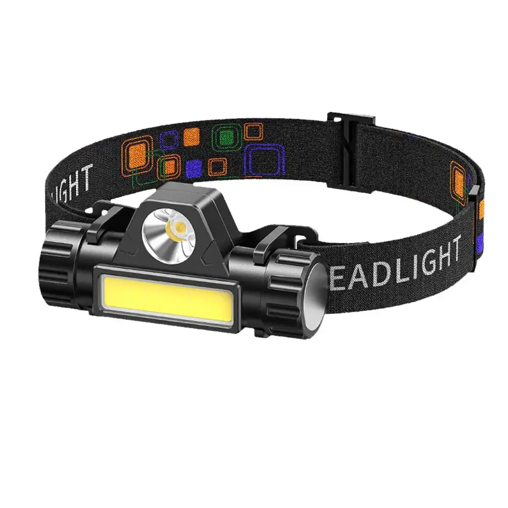 Mini Led Dimming Headlamp Usb Rechargeable Portable Headlight Built-in Battery Outdoor Fishing Camping Lantern Tail Magnetic