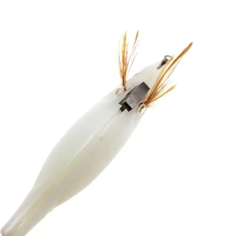 Ackibbik 7pcs Glow Squid Jig 10cm - Leurres calmars lumineux fluo pour pêche mer nocturne