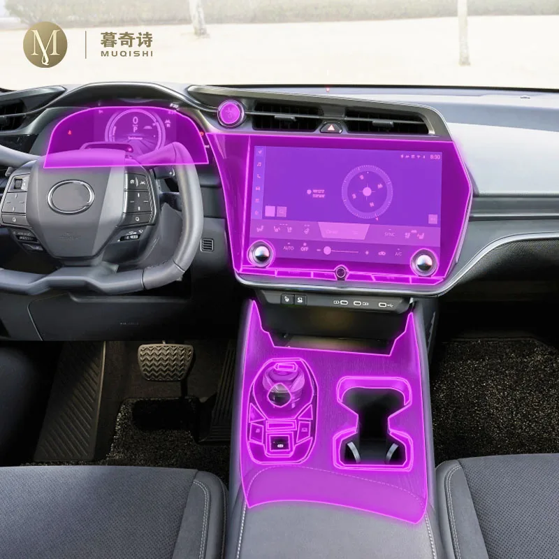 

For Lexus RZ 450 2022-2023 Car interior accessories film transparent TPU-PPF console Anti-scratch resist film Radio display Film