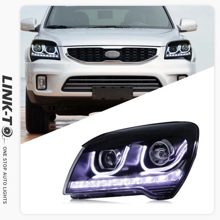 

Led Head light LED Head Lamp Angel Headlight U Type V1 TLZ For KIA Sportage 2007 2008 2009 2010 2011 2012 2013 2014 2015