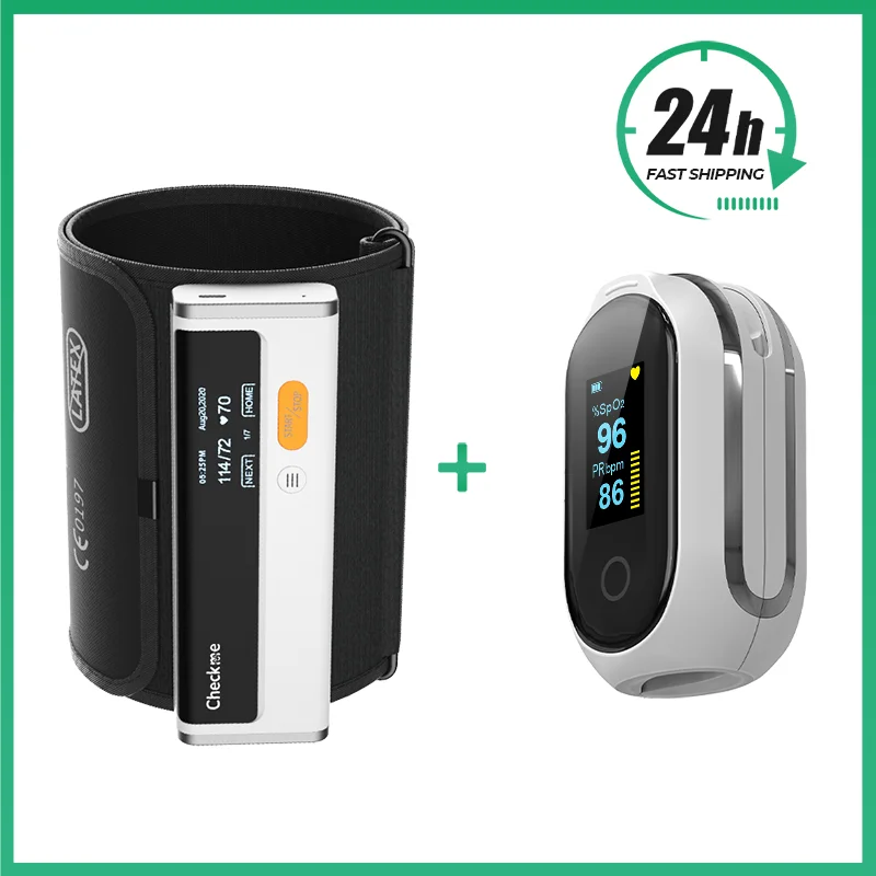 Checkme BP2 FS20F PF-10AW Upper Arm Blood Pressure Monitor ECG Fingertip Pulse Oximeter