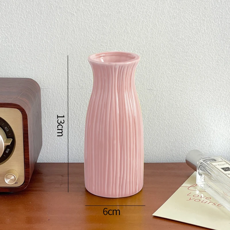 Modern Candy Color Ceramic Bud Vase for Pampas Grass and Flowers - Home Decor Accent